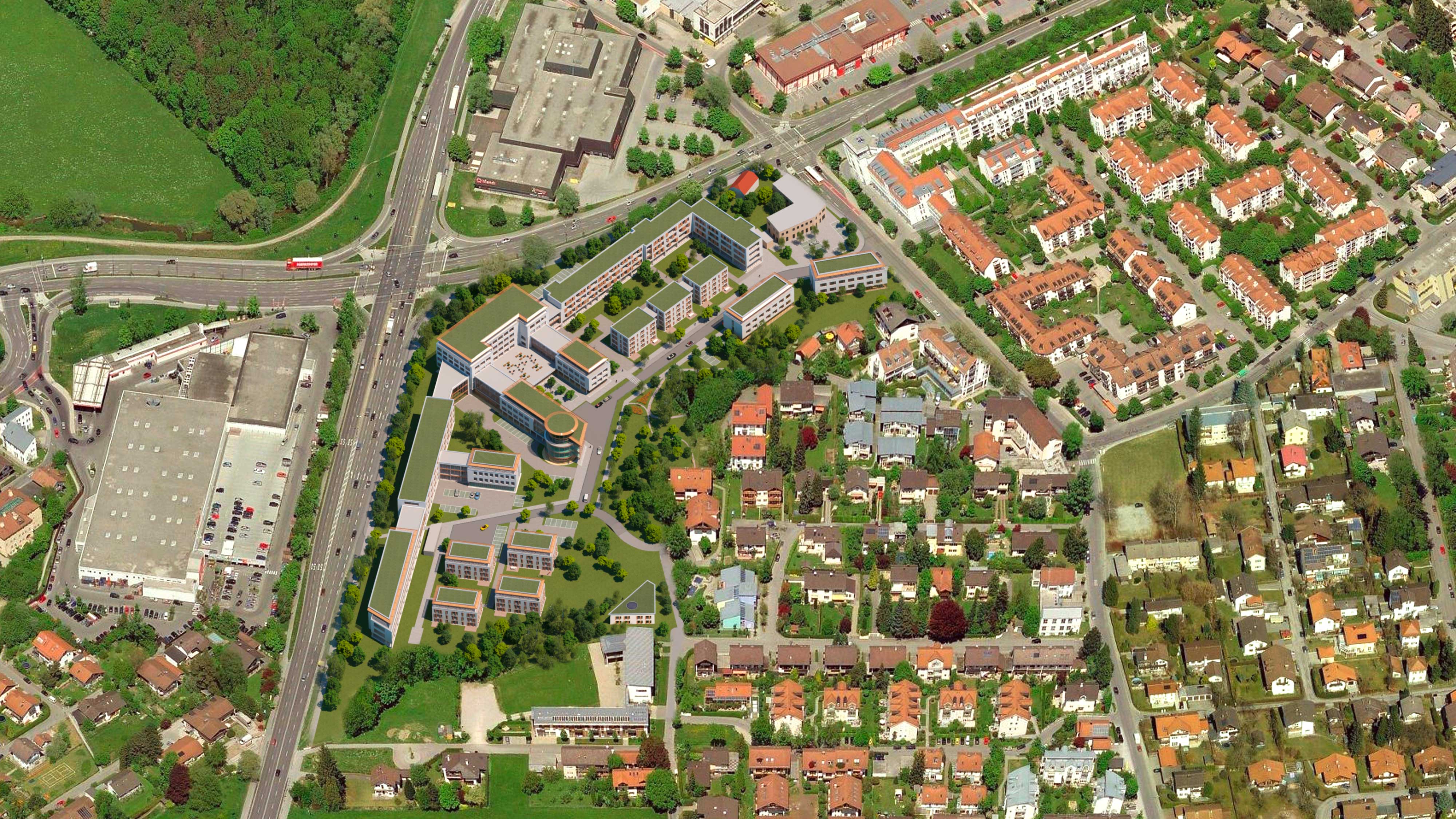 RMI Immobilien - Luftaufnahme - Projekt Panorama Park Rosenheim