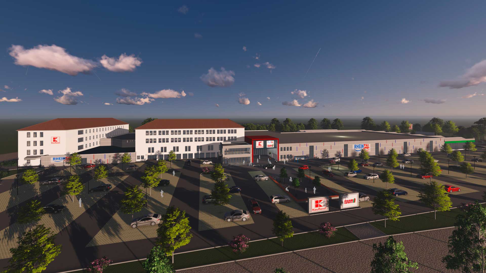 RMI Immobilien - Visualisierung einkaufszentrum - Projekt Rheintalcenter Kehl 